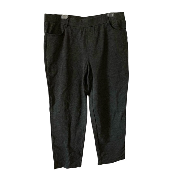 Intro. Medium Grey Straight Leg Stretch Woman Pants - Picture 1 of 9